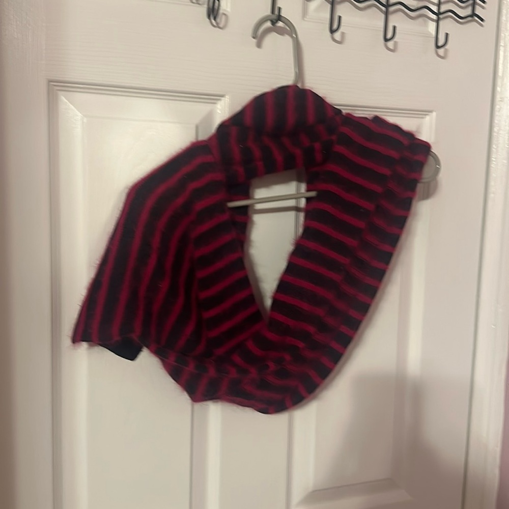 Michael Kors, super soft, red and blue winter scarf